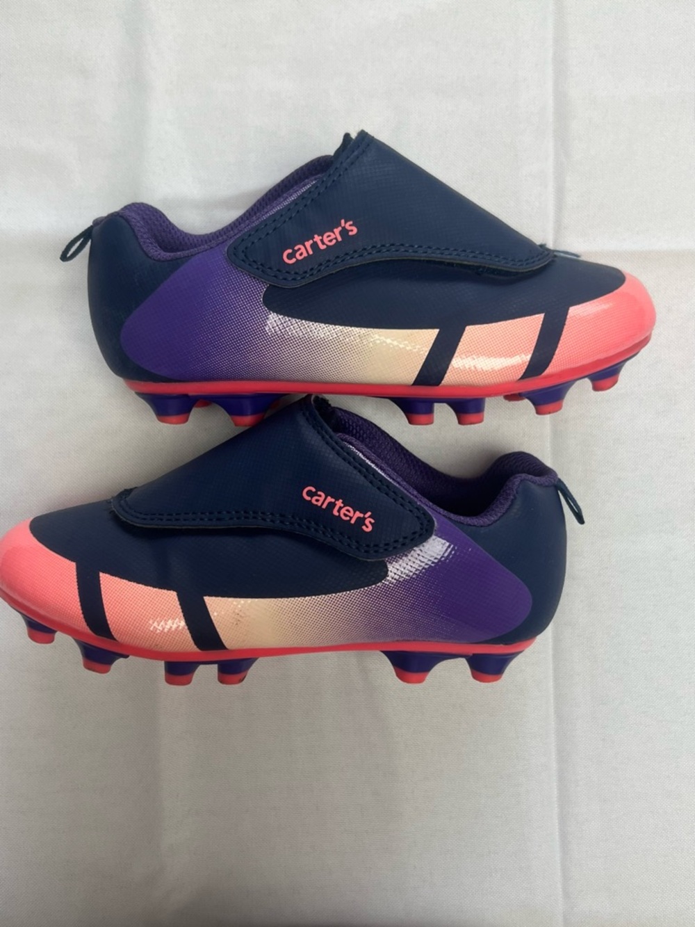 Carter's Navy, Purple & Coral Kids Soccer Cleats